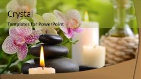  Presentation with zen - Audience pleasing PPT layouts consisting of zen basalt stones and bamboo backdrop and a gold colored foreground