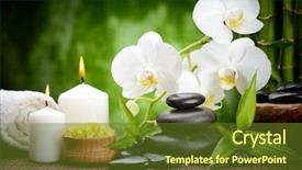  Presentation with spirituality zen meditation stone - Amazing presentation theme having zen basalt stones and orchid backdrop and a tawny brown colored foreground