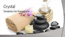  Presentation with spirituality zen meditation stone - Slides consisting of zen basalt stones and orchid background and a white colored foreground