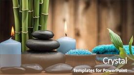  Presentation with crystals - Slide deck enhanced with zen basalt stones and toning background and a tawny brown colored foreground