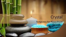  Presentation with zen stones - Presentation theme consisting of zen basalt stones and tonung background and a gold colored foreground