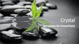  Presentation with zen stones - Amazing theme having zen basalt stones backdrop and a gray colored foreground