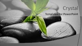  Presentation with zen - Audience pleasing slide deck consisting of zen basalt stones on the black backdrop and a light gray colored foreground