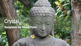  Presentation with zen - PPT layouts with zen buddhism - buddha figure background and a ocean colored foreground