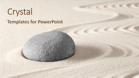  Presentation with rock balance - Cool new slides with zen buddhism spiritual japanese rock backdrop and a lemonade colored foreground