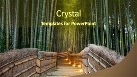  Presentation with kyoto zen - Presentation theme featuring zen garden - arashiyama bamboo forest in kyoto background and a tawny brown colored foreground