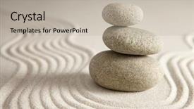  Presentation with balance - Audience pleasing theme consisting of zen garden - balance backdrop and a mint green colored foreground