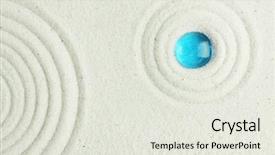  Presentation with garden sand - Amazing presentation theme having zen garden - blue bead in the sand backdrop and a sky blue colored foreground