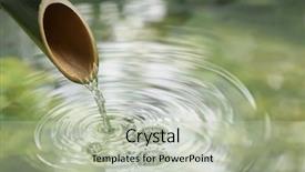  Presentation with traditional - Beautiful slides featuring zen garden - traditional asian fountain backdrop and a mint green colored foreground