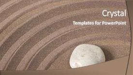  Presentation with garden sand - Beautiful slides featuring zen garden of sand and stones with copy-space backdrop and a coral colored foreground
