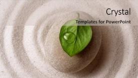  Presentation with zen stone - Presentation having zen garden stone background and a soft green colored foreground