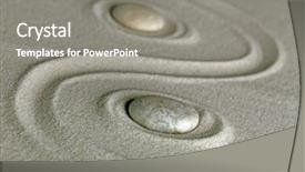 Presentation with zen stones - Colorful PPT theme enhanced with zen garden with stones backdrop and a gray colored foreground