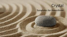 Presentation with zen - Presentation having zen garden background and a coral colored foreground