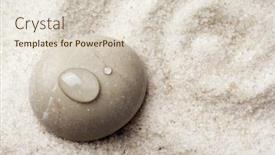  Presentation with zen stone - Theme with zen-meditation-stone-round-rock background and a lemonade colored foreground