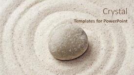  Presentation with spa concept stone - Slides having zen-meditation-stone-round-rock background and a lemonade colored foreground