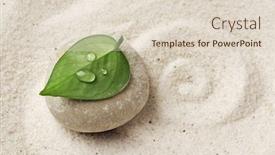  Presentation with spa concept stone - Cool new slides with zen-meditation-stone-round-rock backdrop and a lemonade colored foreground