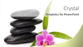  Presentation with zen - Presentation theme enhanced with zen pebbles balance spa concept background and a white colored foreground
