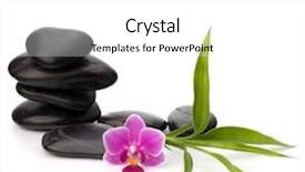  Presentation with zen - Slides having zen pebbles balance spa and healthcare concept background and a white colored foreground