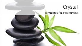  Presentation with spa concept - Presentation design featuring zen pebbles balance spa background and a white colored foreground
