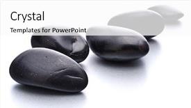  Presentation with spa concept stone - PPT theme having zen pebbles stone spa and healthcare concept background and a white colored foreground