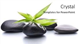  Presentation with spa concept stone - Presentation theme with zen pebbles stone spa background and a white colored foreground