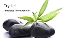  Presentation with zen stone - Presentation theme featuring zen pebbles stone spa background and a white colored foreground