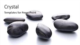  Presentation with zen stone - Cool new PPT theme with zen pebbles stone spa and healthcare concept backdrop and a white colored foreground