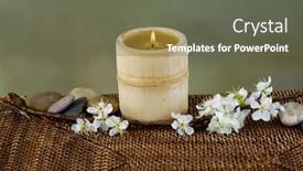  Presentation with zen - Slide deck enhanced with zen-rock-and-candle background and a gray colored foreground