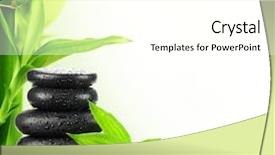  Presentation with zen stone - Slides featuring spa still life with zen stone and bamboo background and a cream colored foreground