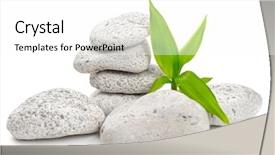  Presentation with zen stones - Colorful slides enhanced with zen stones and bamboo backdrop and a white colored foreground