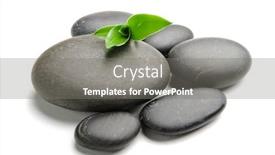  Presentation with zen stones - Colorful slides enhanced with zen stones and bamboo on the white background backdrop and a gray colored foreground