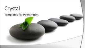  Presentation with zen - PPT layouts consisting of zen stones and bamboo background and a white colored foreground