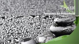  Presentation with zen - Colorful theme enhanced with zen stones and bamboo on the black backdrop and a gray colored foreground