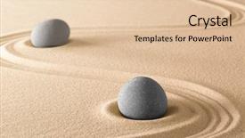  Presentation with zen stones - PPT layouts having japanese garden spa wellnes background and a lemonade colored foreground