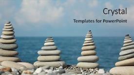  Presentation with zen stones - PPT layouts having zen stones by sea four background and a light blue colored foreground