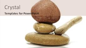  Presentation with zen stones - Slide set featuring zen-stones-on-a-white background and a coral colored foreground