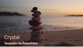  Presentation with zen stones - Presentation theme enhanced with zen-stones-on-the-beach background and a  colored foreground