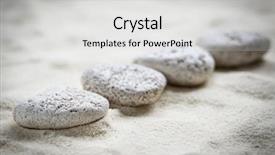  Presentation with zen stone - Colorful presentation design enhanced with zen stones on the sand backdrop and a light gray colored foreground