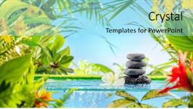  Presentation with zen stones - Amazing presentation having zen stones on water surface backdrop and a arctic colored foreground