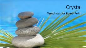  Presentation with zen stones - Cool new PPT layouts with zen stones pyramid backdrop and a light blue colored foreground