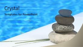  Presentation with zen stones - Cool new slides with zen stones pyramid backdrop and a cyan colored foreground