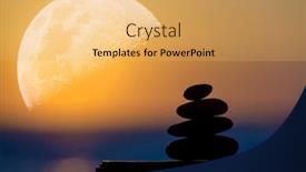  Presentation with zen stones - Presentation theme enhanced with zen-stones-pyramid background and a yellow colored foreground