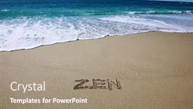  Presentation with laguna beach - Colorful slide deck enhanced with zen-the-word-zen-written backdrop and a coral colored foreground