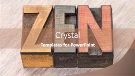  Presentation with color blocks - Presentation theme having zen-word-abstract-in-vintage background and a coral colored foreground