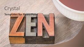  Presentation with zen - Slide set consisting of zen-word-abstract-in-vintage background and a lemonade colored foreground