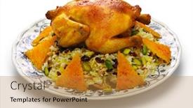  Presentation with barberry - Cool new presentation design with zereshk-polo-ba-morgh-barberry backdrop and a gold colored foreground