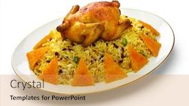  Presentation with barberry - Presentation theme enhanced with zereshk-polo-ba-morgh-barberry background and a gold colored foreground