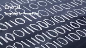  Presentation with code - Audience pleasing theme consisting of zero and one number backdrop and a ocean colored foreground