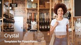  Presentation with grocery store - Presentation theme enhanced with zero one - portrait of woman buying dry background and a tawny brown colored foreground