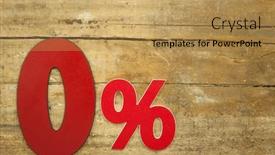  Presentation with percentage - Slides having zero-percentage-on-wood-table background and a yellow colored foreground